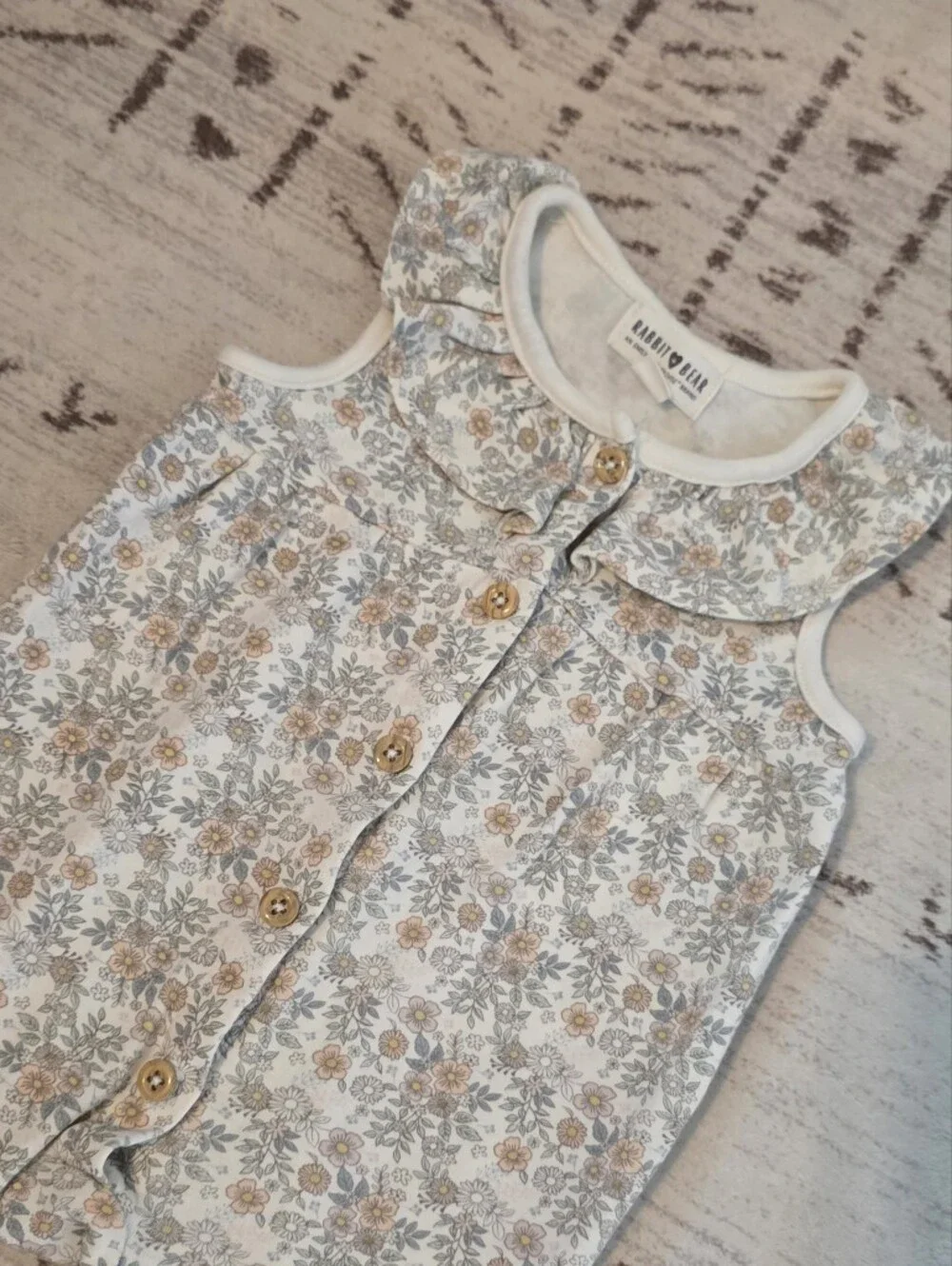 Rabbit + Bear Organic Floral One Piece 6-9 Months